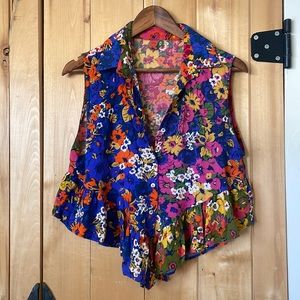 FARM Rio / Floral Tank Top / Medium / Bright Floral Blouse
